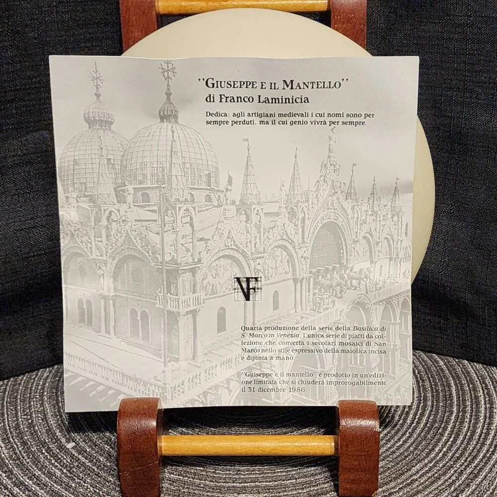 Giuseppe E Il Mantello - Veneto Flair - Collectors plate